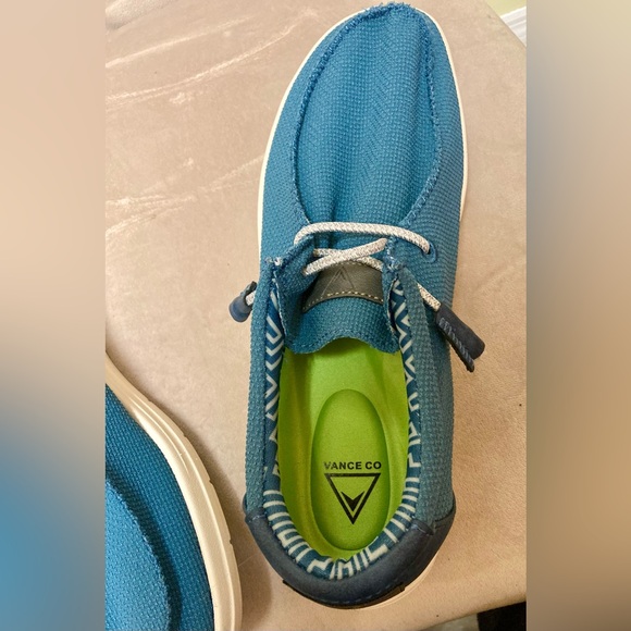 NWOT Vance Co. Teal Blue Men’s Casual Slip on Sneaker Shoes Size 10 main image 5